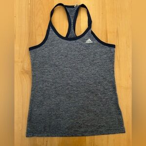 Adidas Navy and Gray Athletic Tank